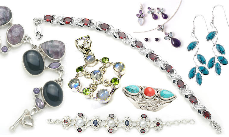silver gemstone jewellery